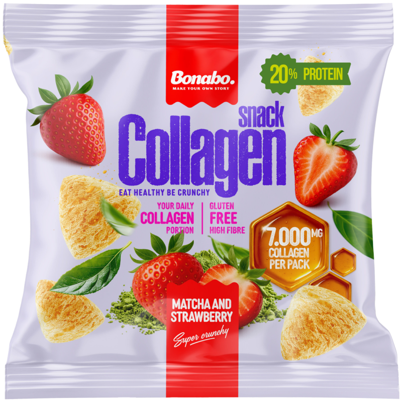 Eper-matcha kollagén snack 50g